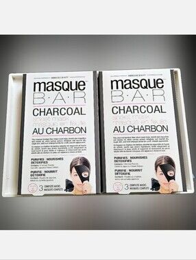 NWT 》2pks/6qty《 MASQUE BAR CHARCOAL SHEET MASKS SETS!